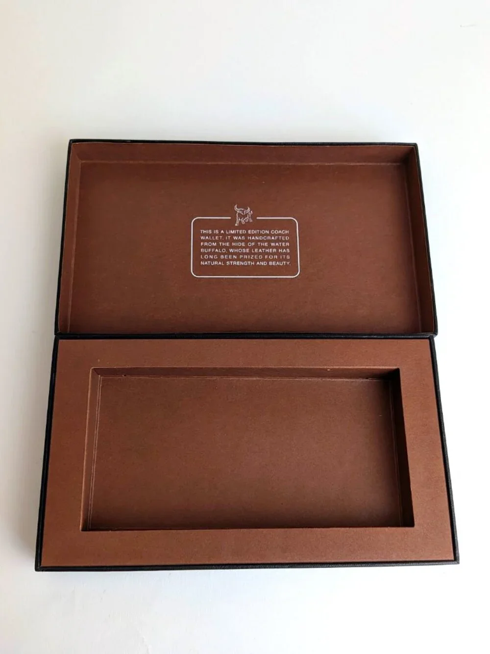 COACH Limited Edition No. 66 Water Buffalo Empty Presentation Box Only Black